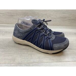 Dansko Women's Sneakers Blue Suede‎ Mesh 5.5 Walking Shoes